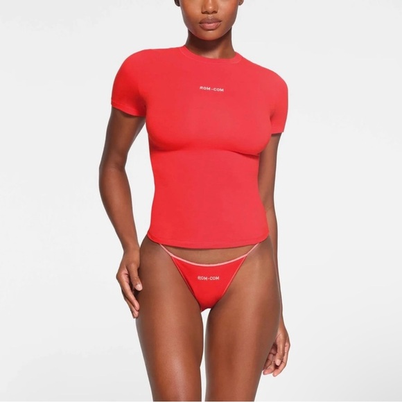 SKIMS COTTON JERSEY TSHIRT ROM-COM T-SHIRT NEW NWT L LARGE - Picture 6 of 6